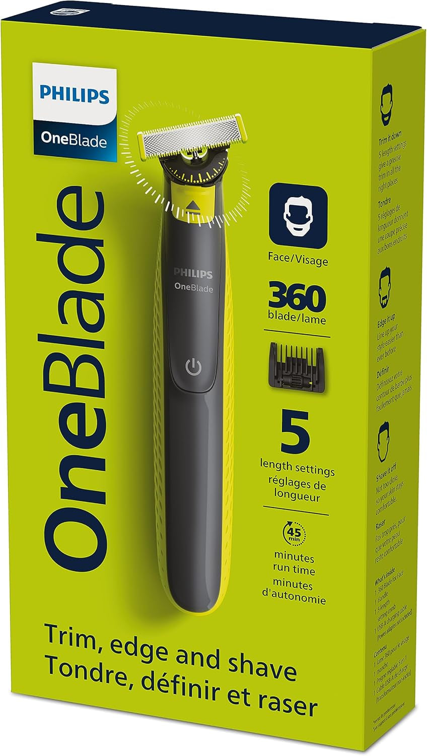 Oneblade 360 Face, Wet & Dry, Trim, Edge & Shave with the 360 Blade, QP2724/22